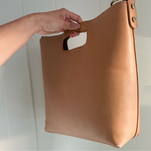 Anthropologie PU Leather Bucket Bag - Picture 6 of 6